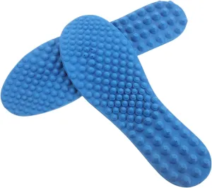 1 Pair Shock Absorbing Shoe Inserts with Massage Function Water Resistant Comfort Insoles for Men and Women for Hiking and Daily Foot Care