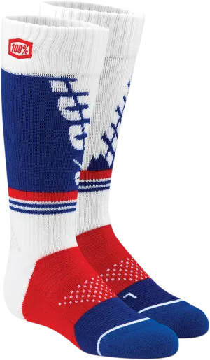 100% Youth Torque Socks - White - Small/Medium 24107-000-17