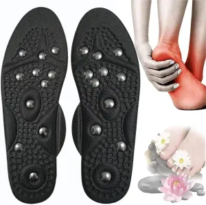 2 Pairs Acupressure Insoles, Magnetic Insoles, Magnetic Massage Insoles for Women Men, Orthopaedic Insoles, Reflexology Insoles, Shoe Inserts for Plantar Fasciitis,L,2 Pairs
