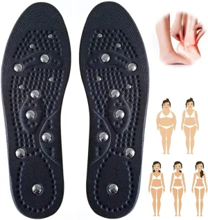2 Pairs Magnetic Massage Insoles, Magnetic Insoles, Acupressure Insoles, Orthopaedic Insoles for Women and Men, Foot Circulation Fatigue Relief for Plantar Fasciitis,S,2 Pairs