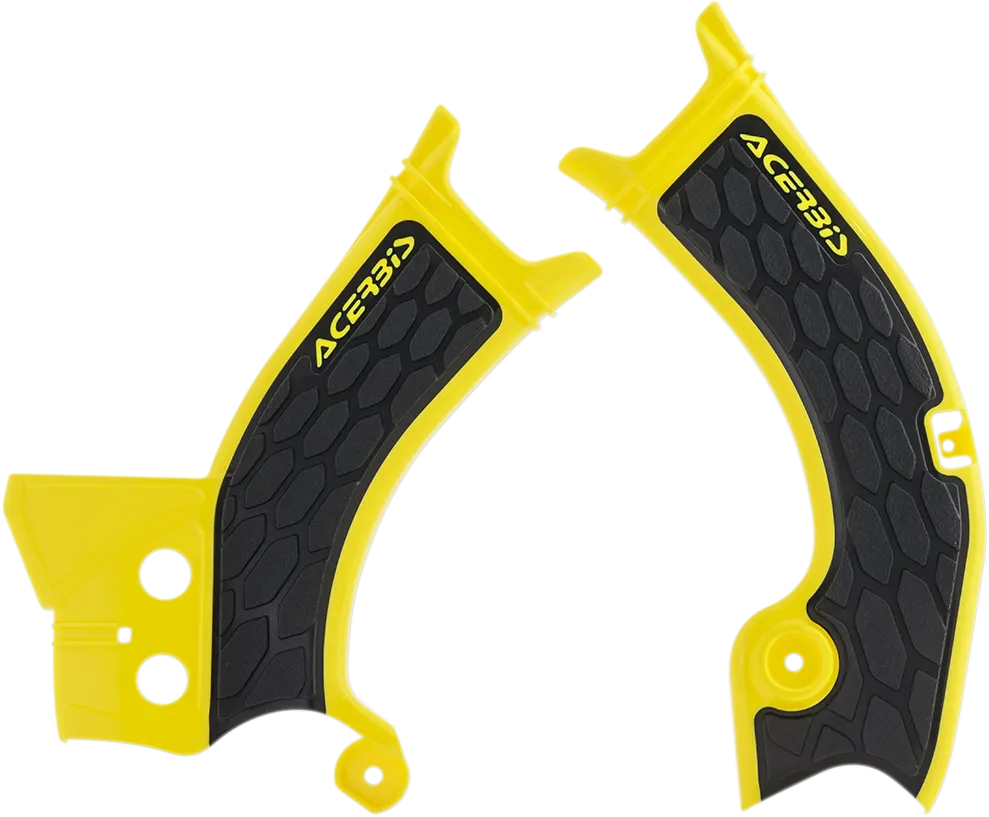 ACERBIS X-Grip Frame Guards - Yellow/Black 2686601017