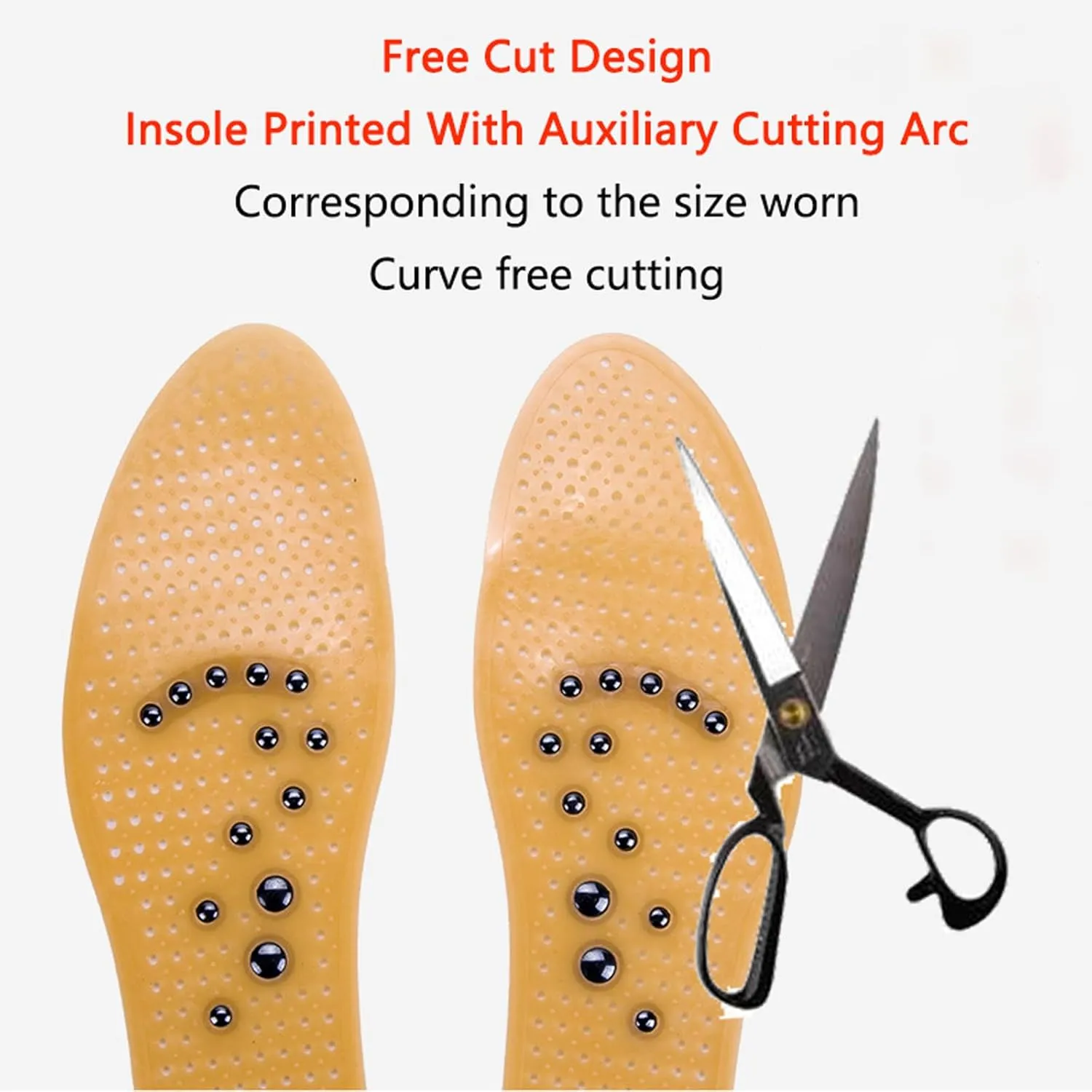 Acupressure Insoles Magnetic Insoles, Massage Insoles, Reflexology Insoles, Orthopedic Insoles Get Relief for Painful Feet, Magnetic Shoe Inserts for Plantar Fasciitis,1 Pair,Yellow