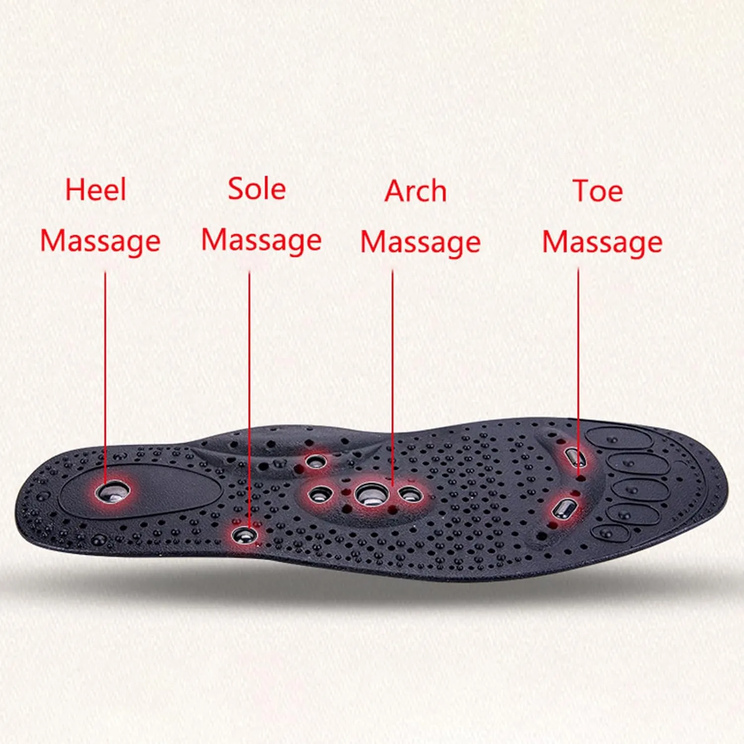 Acupressure Magnetic Insoles for Foot/Feet Therapy, Massage Insoles Reflexology Insoles Orthopedic Insoles for Men & Women, Shoe Inserts for Plantar Fasciitis,S