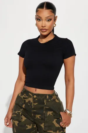 Alina Seamless Top - Black