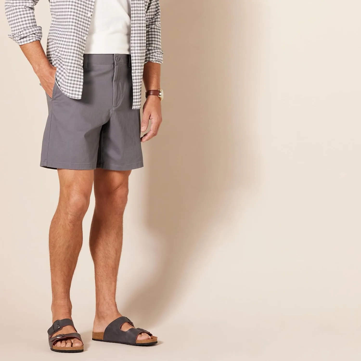 Amazon Essentials Men's Classic-Fit 7" Comfort Stretch Chino Short