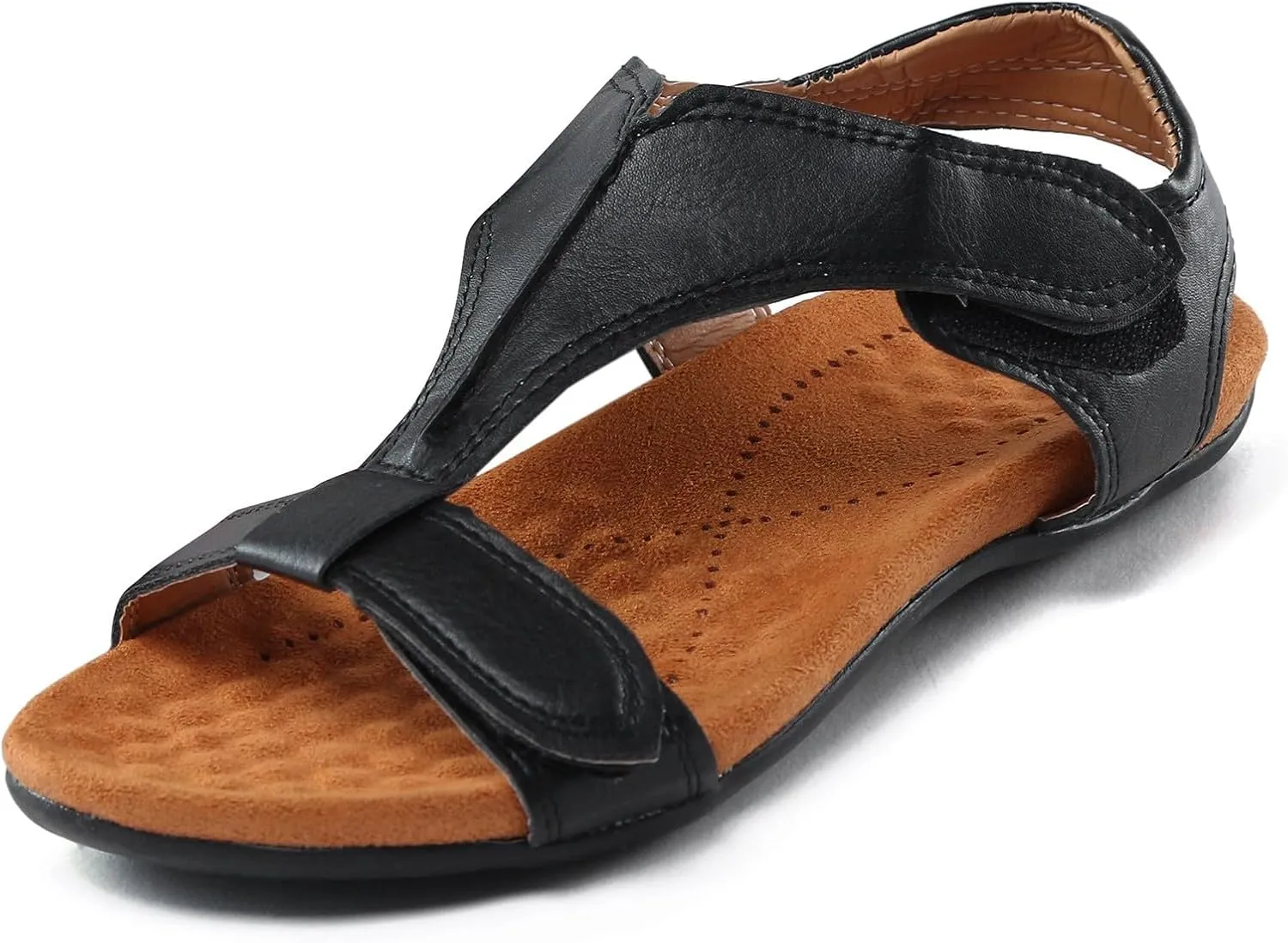 AMDBEL Orthopedic Sandals for Women,Women Dressy Summer Orthotic Flat Sandals with Arch Support Casual Beach Walking Shoes