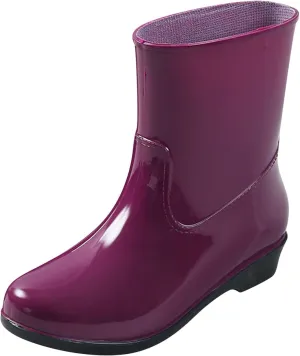 AMDBEL Womens Rain Boots Mid, Womens Rain Boots Ankle Waterproof Garden Rainboot Size 8, Short Rubber Boot Slip On Ladies Outdoor Work Comfort