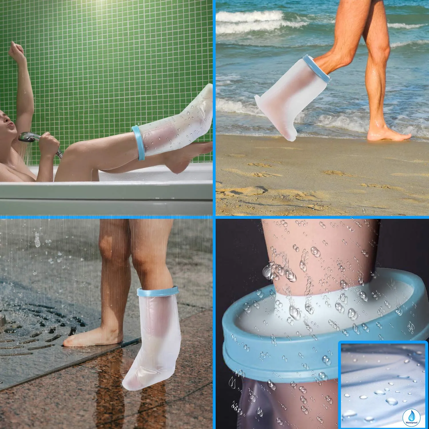 Aozzy superstore Waterproof Cast & Bandage Adult Protector Used for Whilst Showering/Bathing (Adult Short Leg)