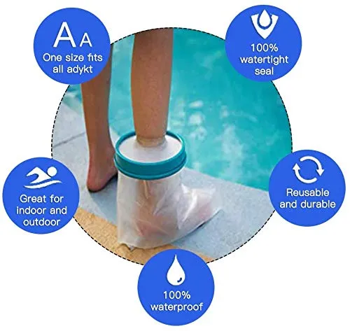 Aozzy superstore Waterproof Cast & Bandage Adult Protector Used for Whilst Showering/Bathing (Adult Short Leg)