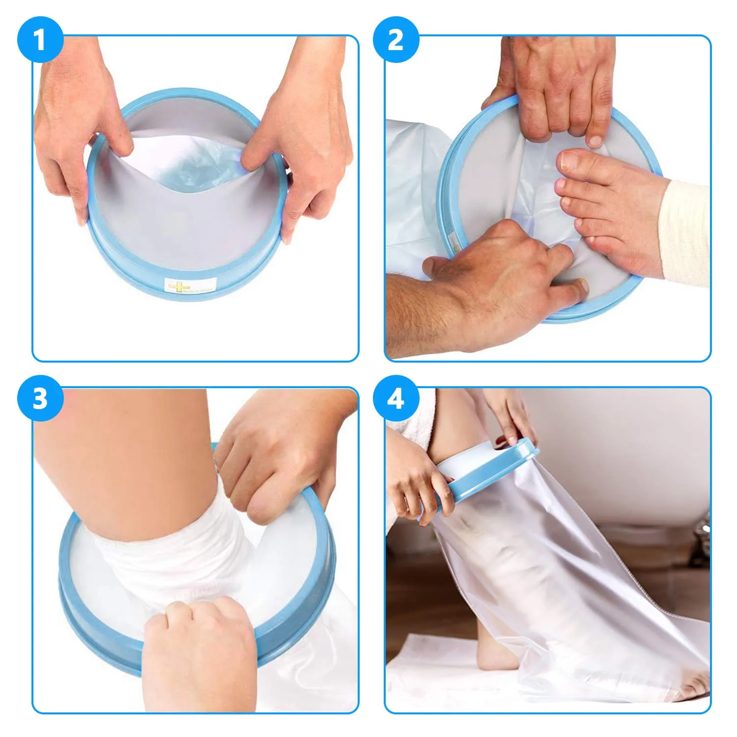 Aozzy superstore Waterproof Cast & Bandage Adult Protector Used for Whilst Showering/Bathing (Adult Short Leg)