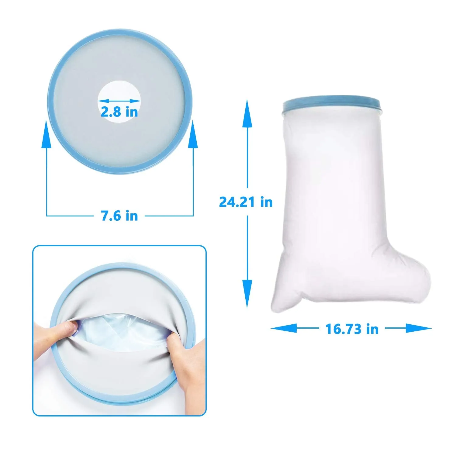 Aozzy superstore Waterproof Cast & Bandage Adult Protector Used for Whilst Showering/Bathing (Adult Short Leg)