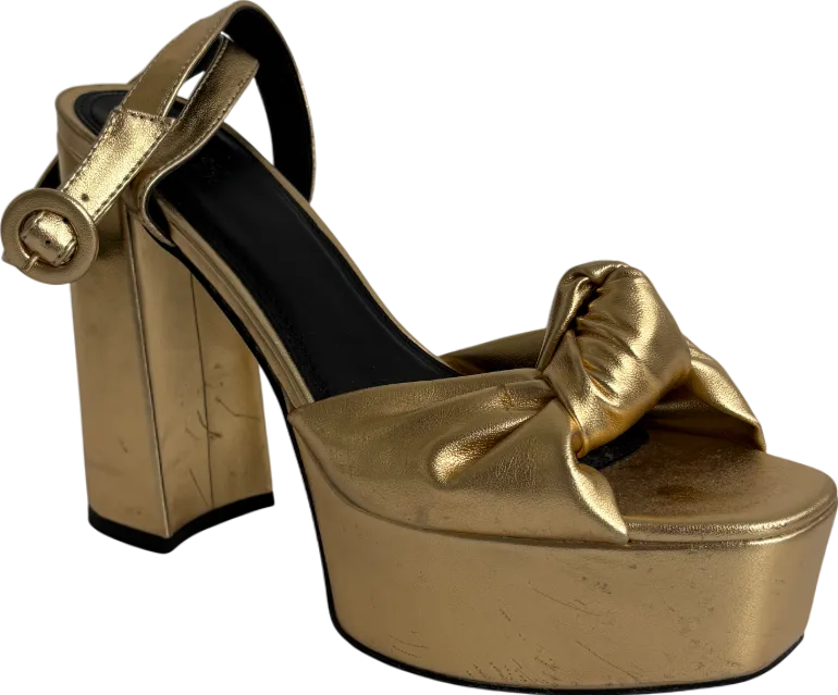 ASOS Metallic Nikita Knotted Platform Heels UK 7 EU 40 