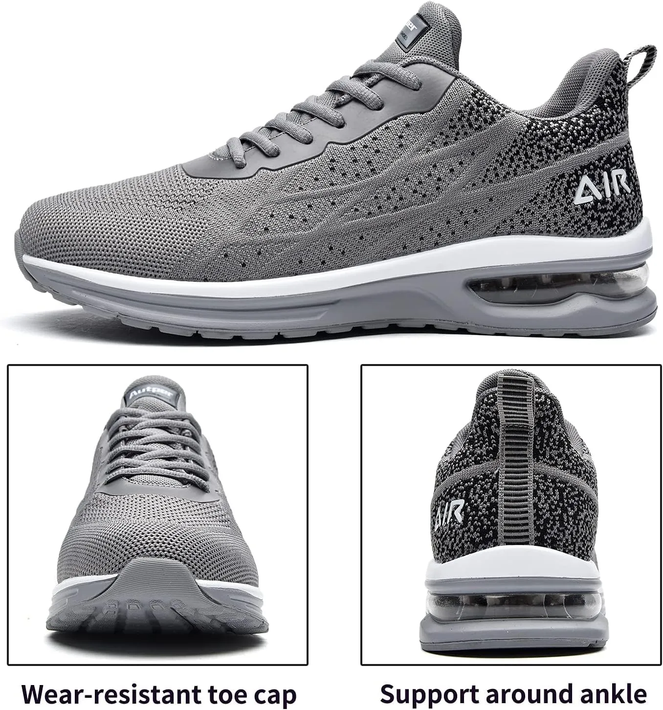 Autper Mens Athletic Running Tennis Shoes Lightweight Sport Gym Jogging Walking Sneakers US 7-US 12.5