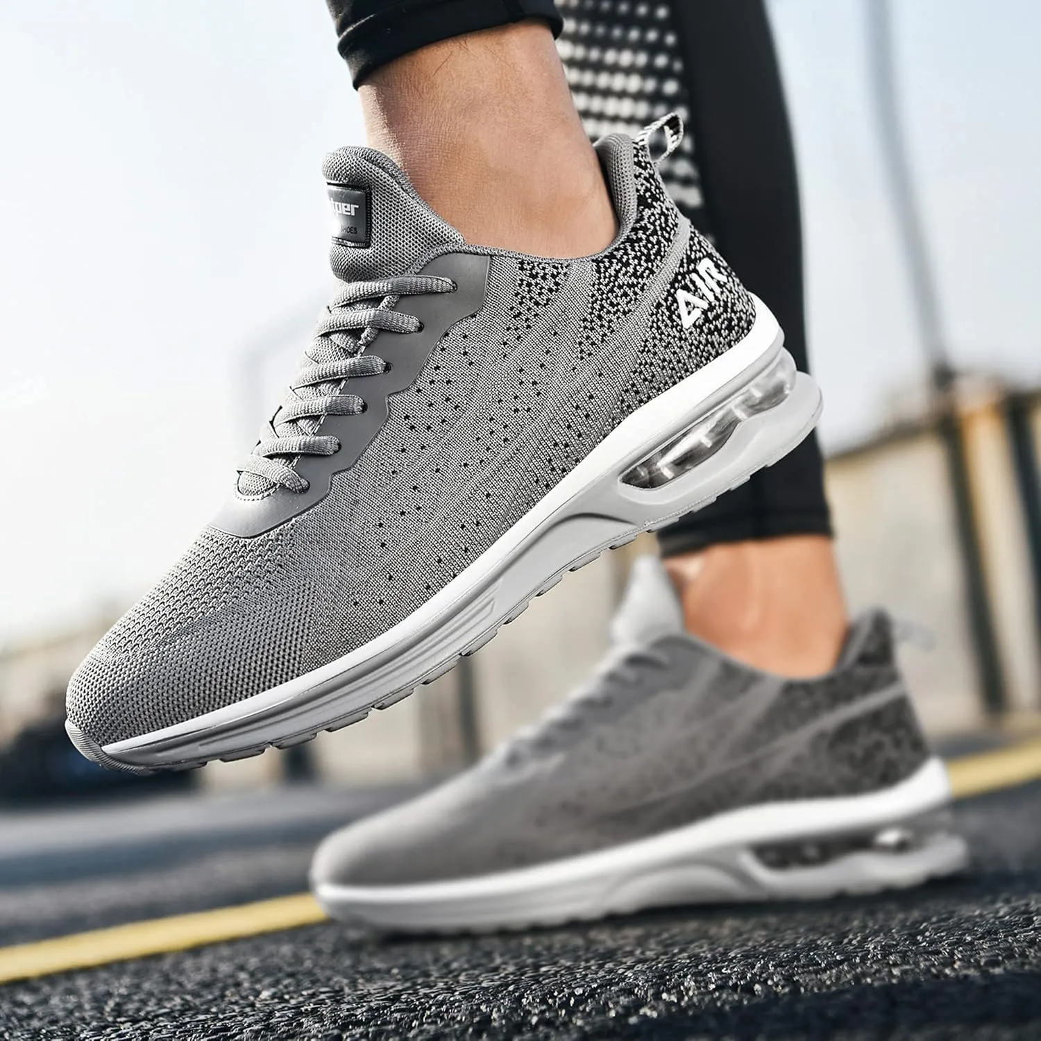 Autper Mens Athletic Running Tennis Shoes Lightweight Sport Gym Jogging Walking Sneakers US 7-US 12.5