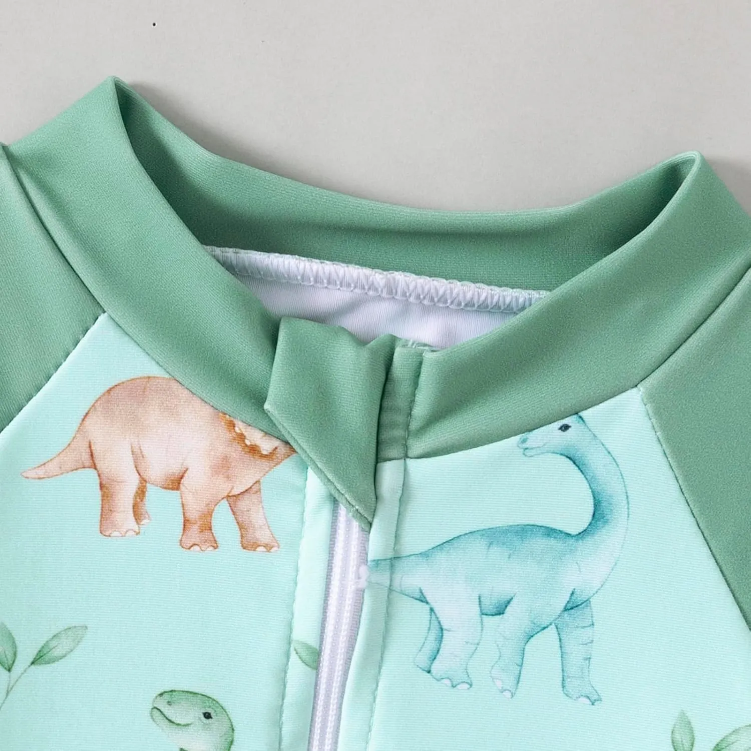 Baby Boys' Toddler Rash Guard Swimsuit Long Sleeve Sun Protection One Piece Zipper Bathing Suit with Sun Hat Beach Swimwear