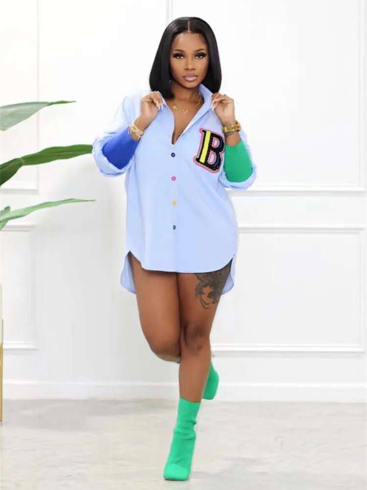 Baggy Button Up Baseball Top