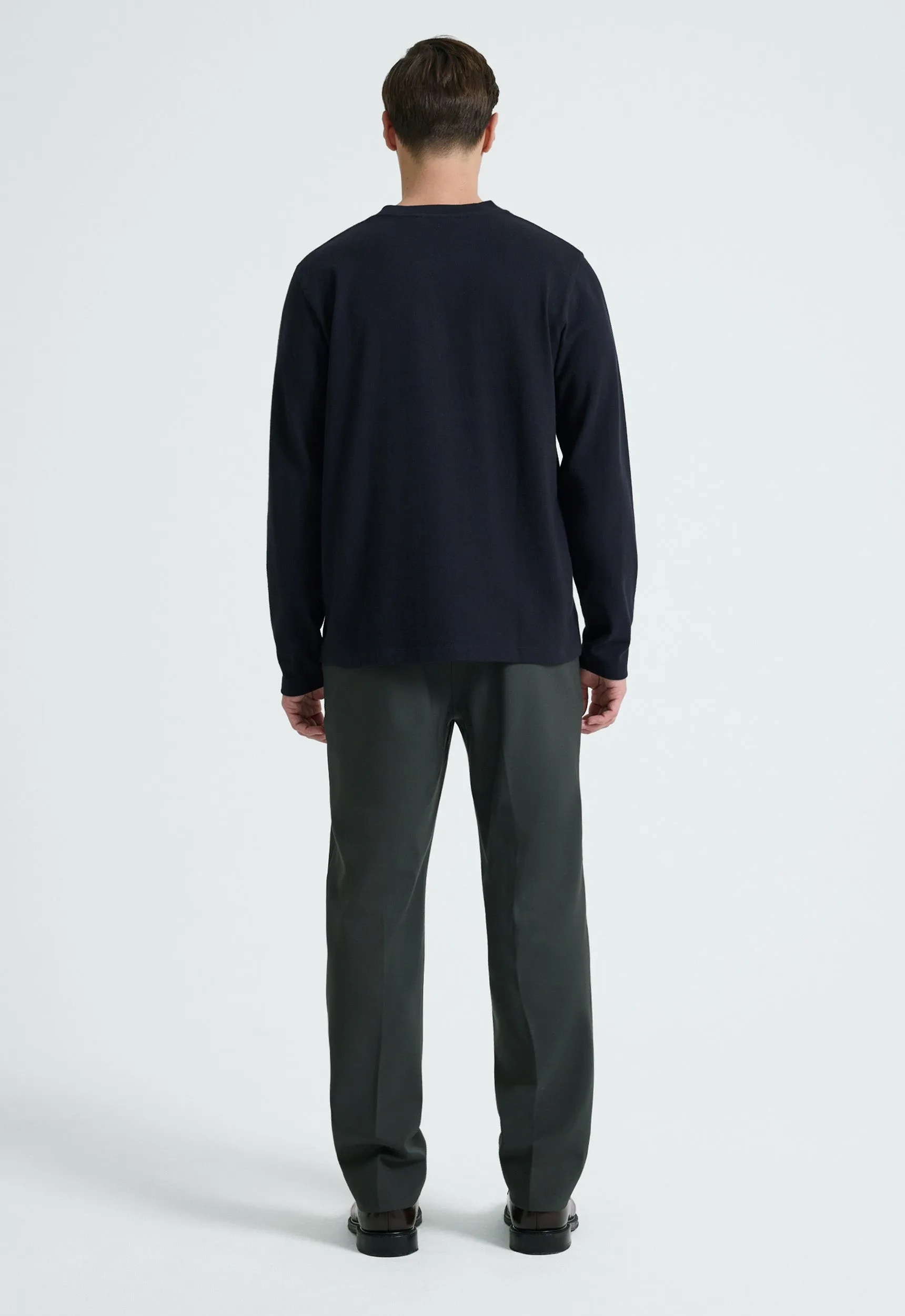 Barkley Cotton LS Tee - Darkest Navy