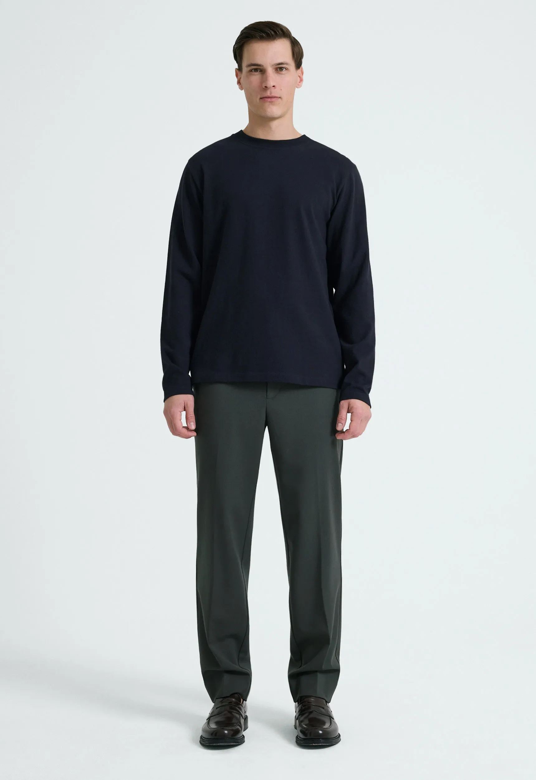 Barkley Cotton LS Tee - Darkest Navy