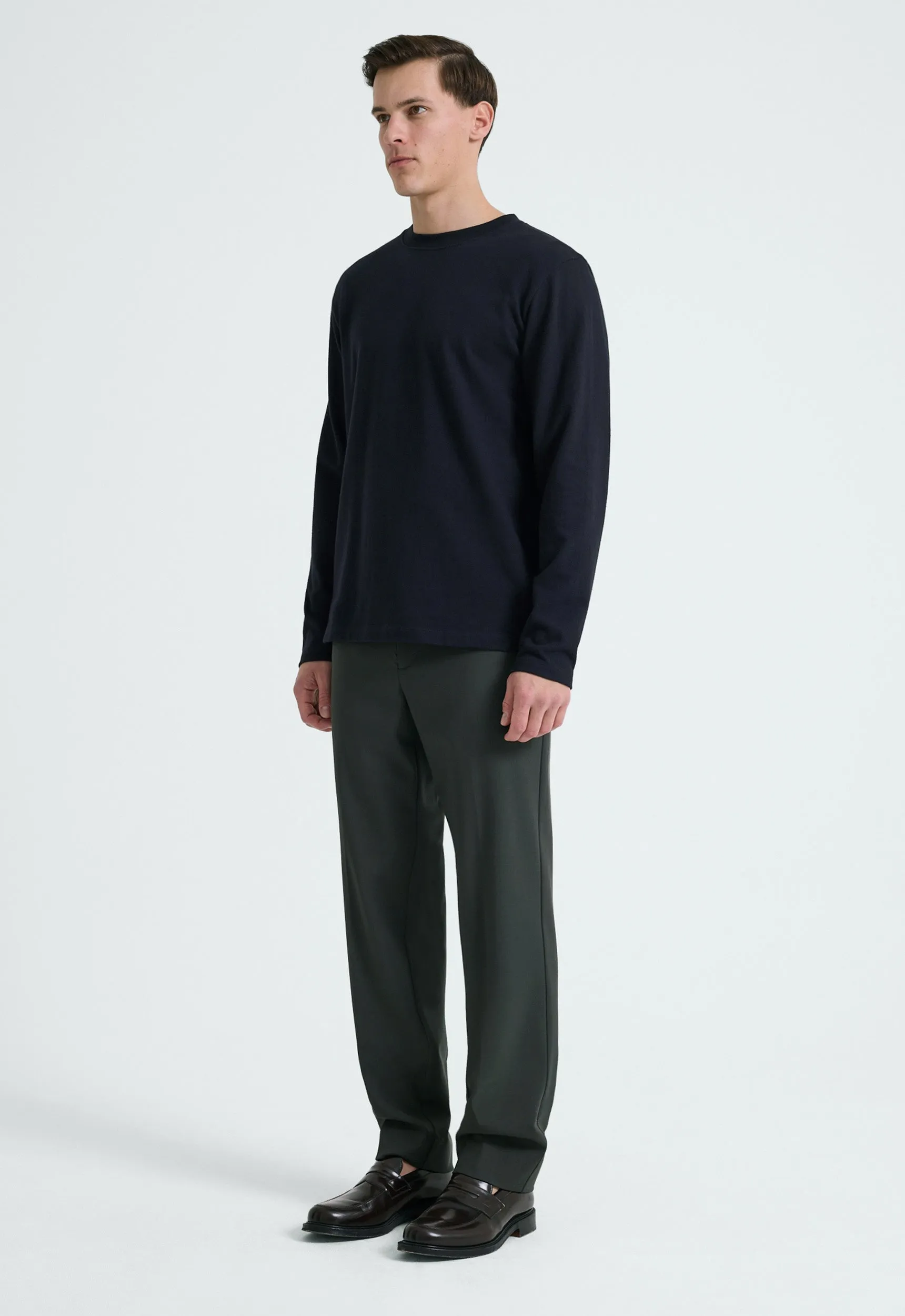 Barkley Cotton LS Tee - Darkest Navy