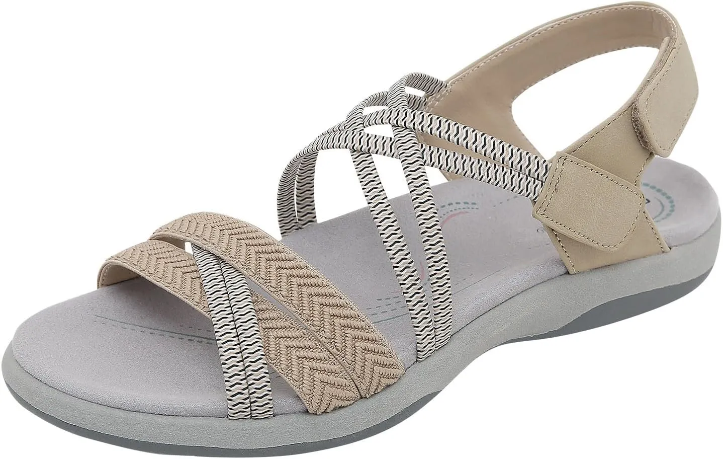 Boho Sandals for Women Slip On Summer Gladiator Open Toe Braided Slingback Shoes Dressy Bohemian Flats Shoes Outdoor