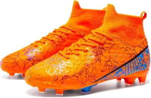 Boys Girls Soccer Cleats High-top Youth Training Football Cleats Lightweight Futsal