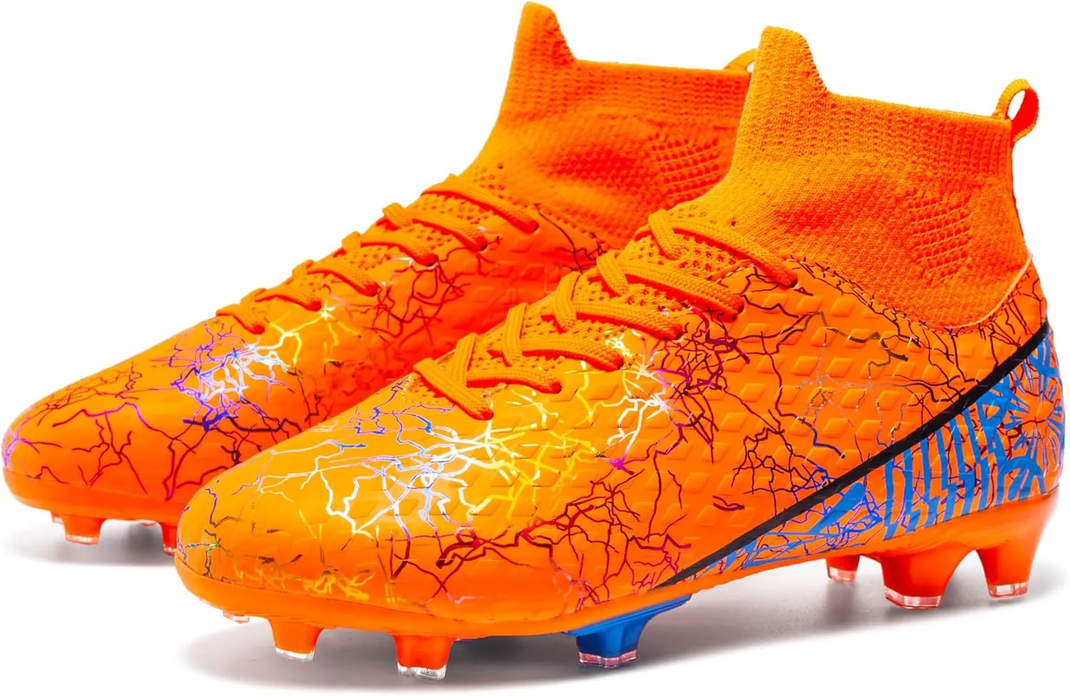 Boys Girls Soccer Cleats High-top Youth Training Football Cleats Lightweight Futsal