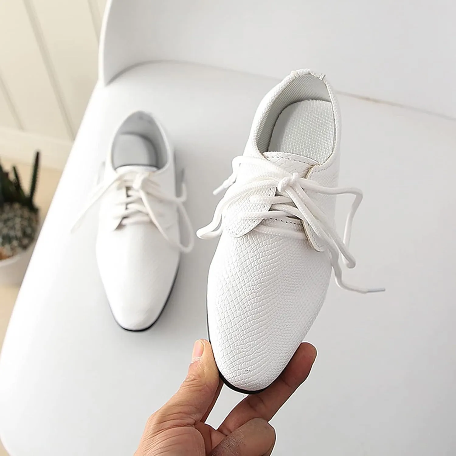 Boys Kids Toddler Leather Flat Performance Lace Up British ??tyle Dress Shoes Big Kids Dance ??xfords Loafers
