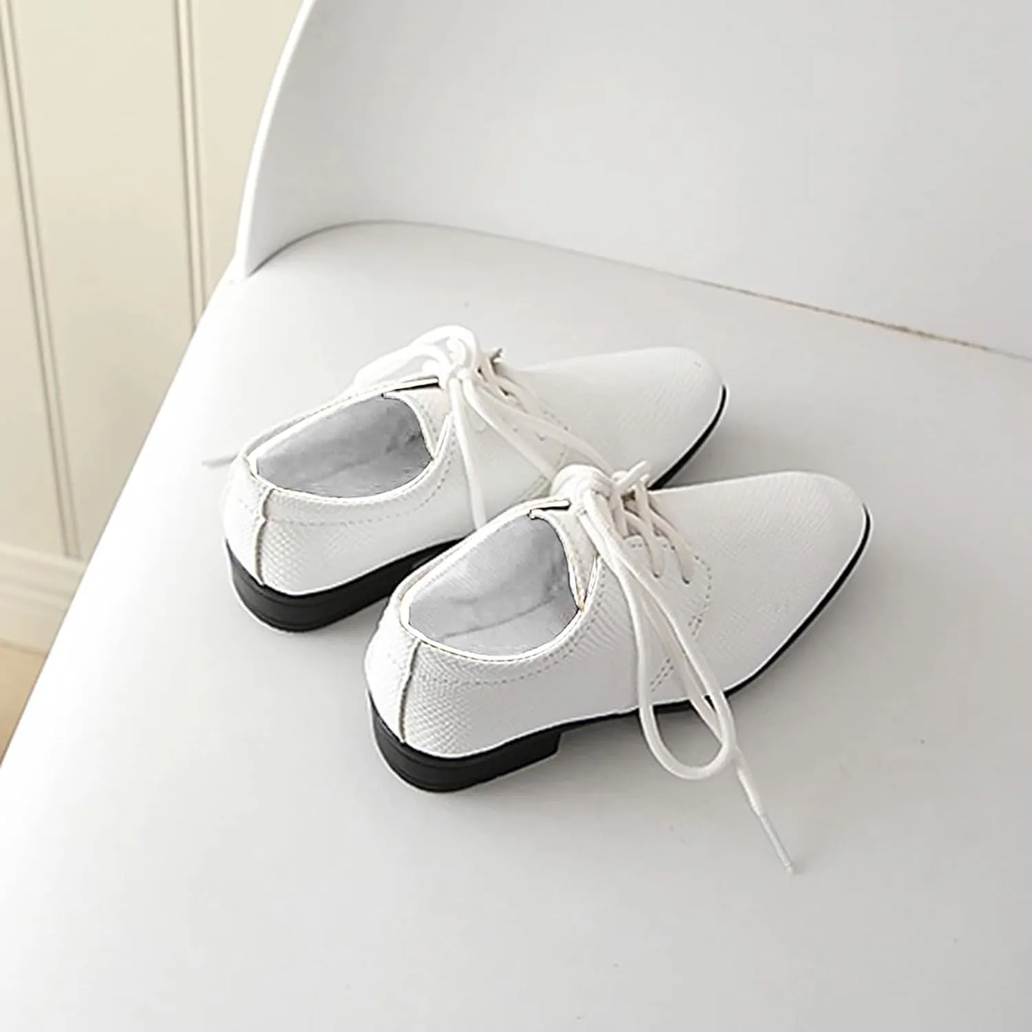 Boys Kids Toddler Leather Flat Performance Lace Up British ??tyle Dress Shoes Big Kids Dance ??xfords Loafers