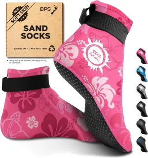 BPS Soft Skin Neoprene Socks 3mm Water Socks Sand Proof Wetsuit Booties for Beach Volleyball Sand Soccer Water Sports