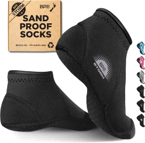 BPS Storm Neoprene Socks 3mm Water Socks Sand Proof Wetsuit Booties Sand Socks for Beach Volleyball Sand Soccer Sports