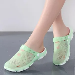 Breathable Sandals Shower Shoes Comfort Cloud Slides,Garden Shoes Women's Breathable Sandals Water Slippers,Shower Sandal Slippers Summer Beach Slippers for Women ( Color : Green , Size : EUR40 )