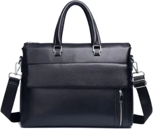 CSCDD Genuine Leather Business Portable Computer Bag Layer Cowhide Briefcase Men Shoulder Bag
