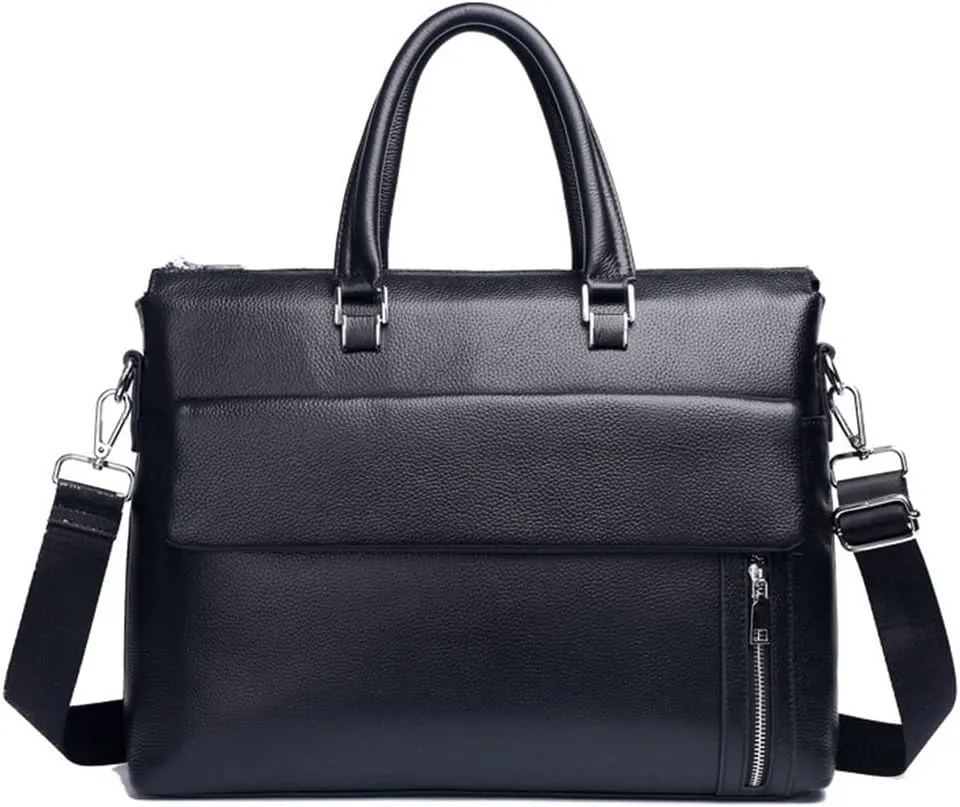 CSCDD Genuine Leather Business Portable Computer Bag Layer Cowhide Briefcase Men Shoulder Bag