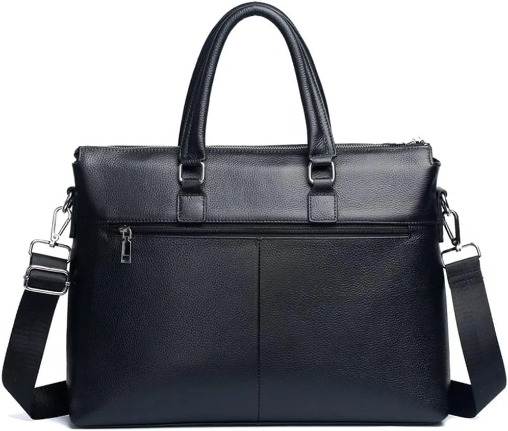 CSCDD Genuine Leather Business Portable Computer Bag Layer Cowhide Briefcase Men Shoulder Bag