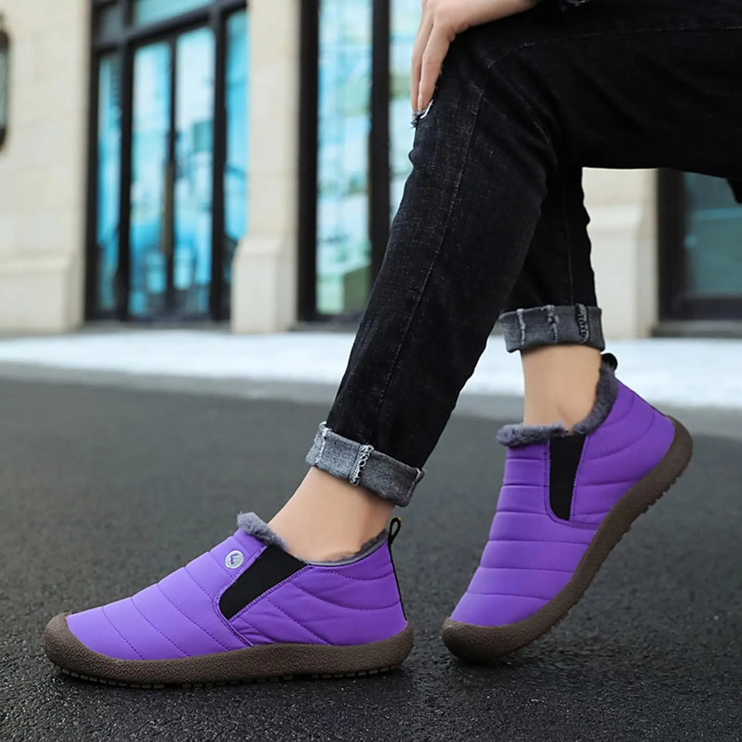 Cute Winter Boots Size 4 Woman Womens Black Snow Boots Womens Wide Snow Boots Waterproof Snowboarding Snowboard Boots Platform Boots for Women with Fur Interior Suede Winter Boots