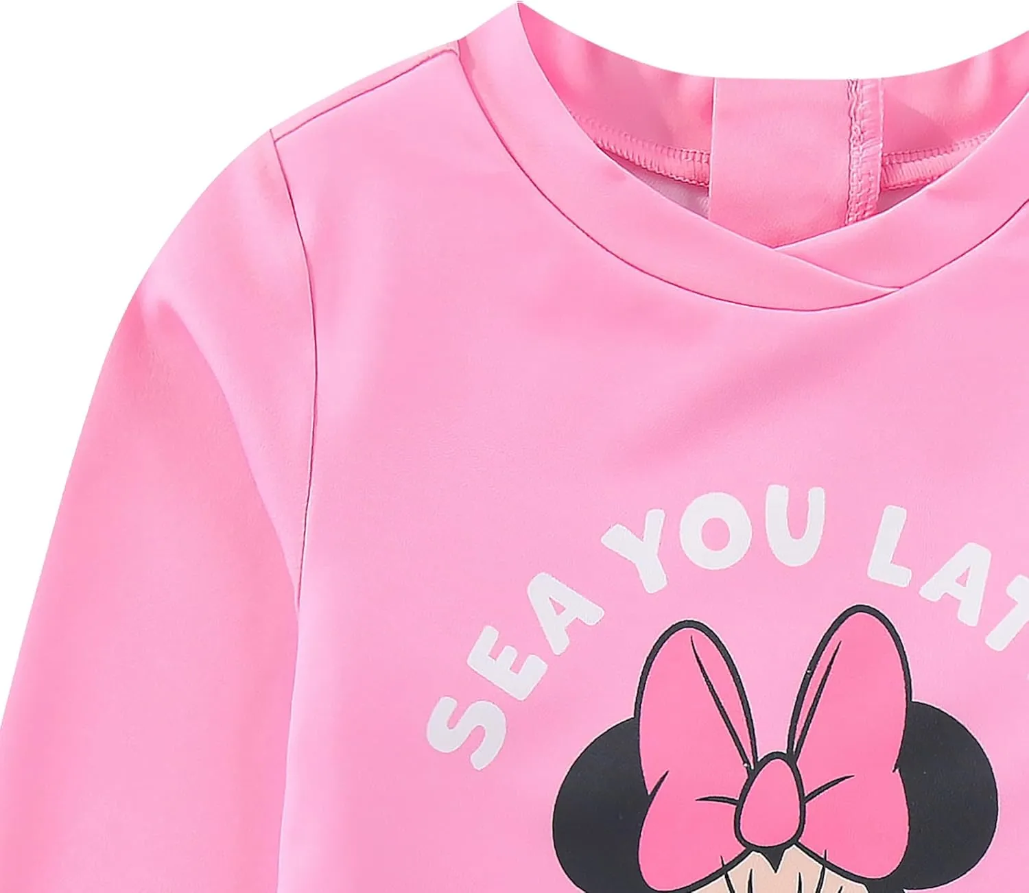Disney Baby Girls Minnie Mouse UPF 50  Rash Guard, Bikini Bottom, & Hat 3-Piece Swimsuit Set for Infants