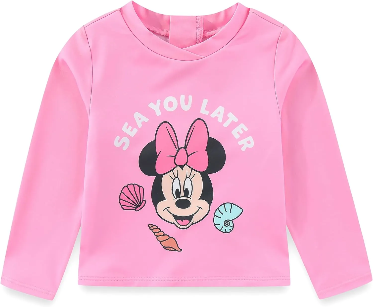Disney Baby Girls Minnie Mouse UPF 50  Rash Guard, Bikini Bottom, & Hat 3-Piece Swimsuit Set for Infants