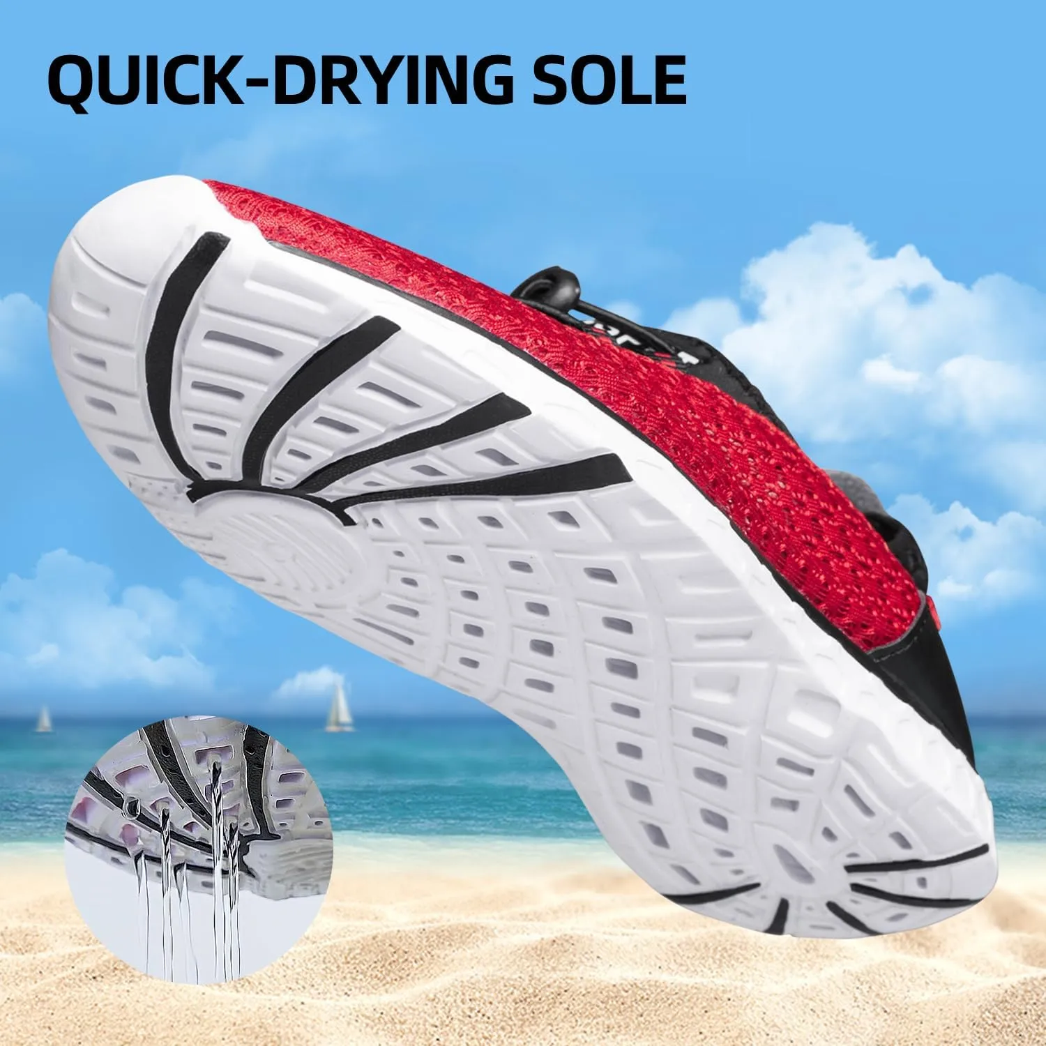 DOUSSPRT Women's Water Shoes Quick Drying Sports Aqua Shoes