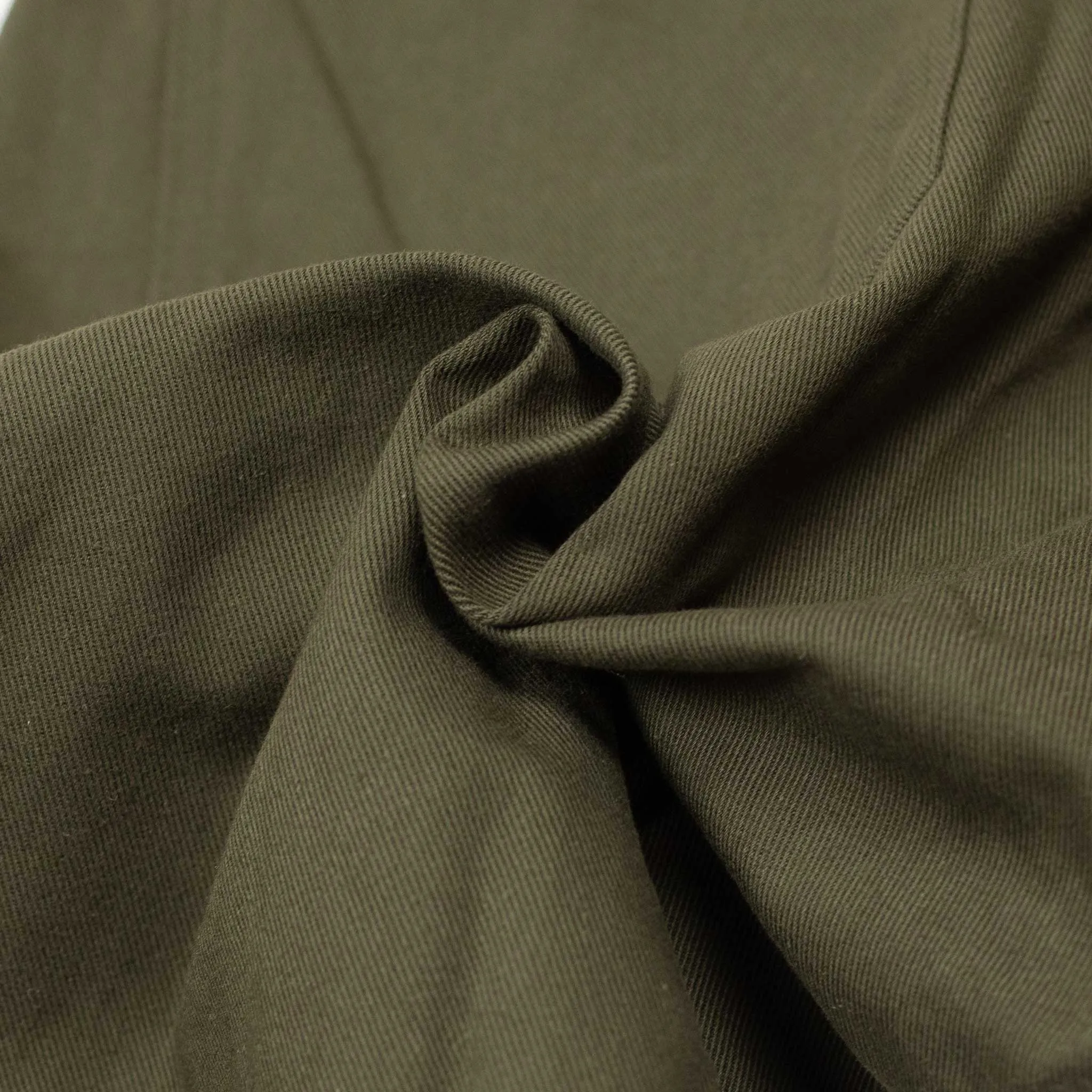 Drawstring Deck trousers in olive cotton twill
