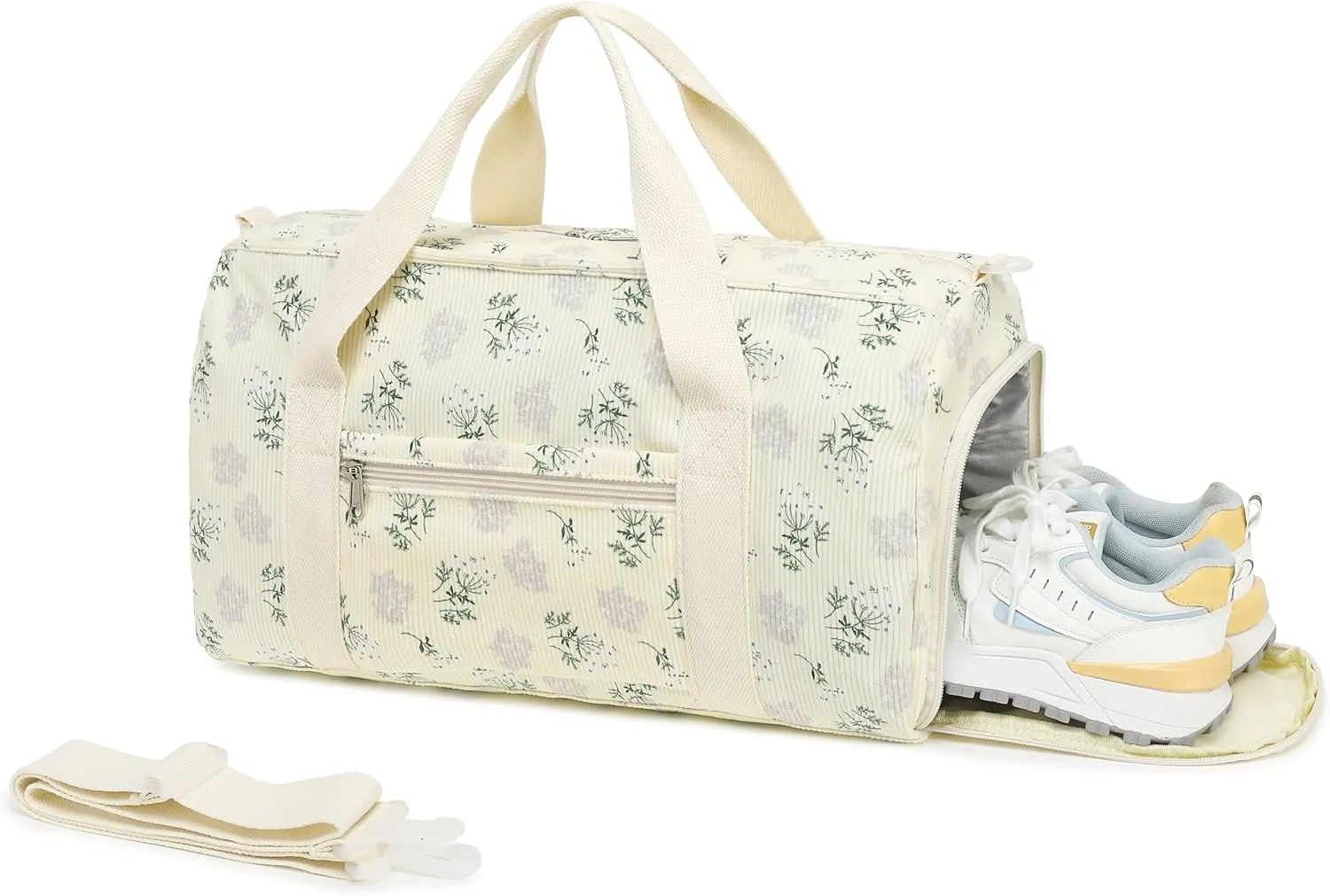 Duffle Bag for Gym Sports Women Girls Workout Travel Bag Weekender with Shoe Compartment and Wet Pocket