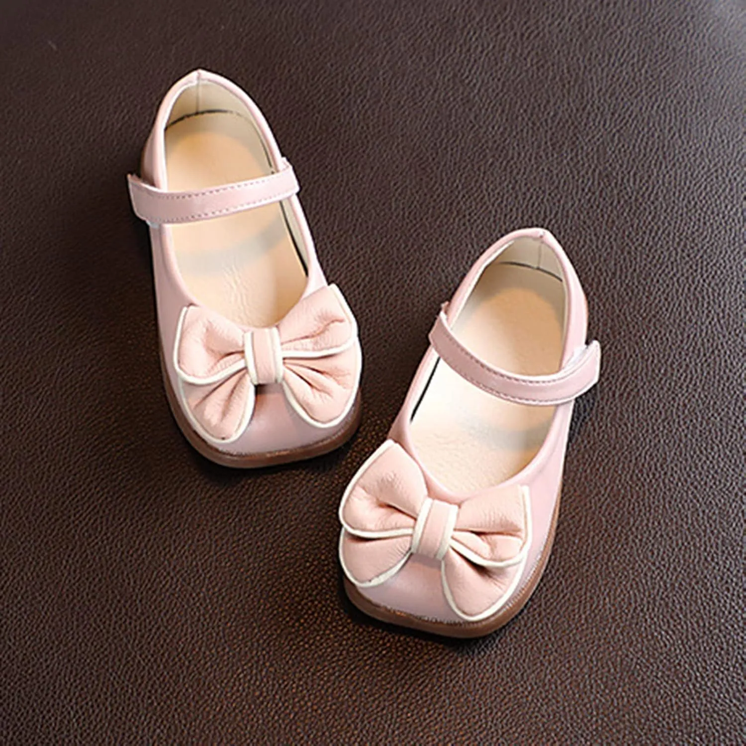 Flower Girl Ballet Flat?? Bow Ballerina Mary Jane Dress Shoes for Par??y School Wedding Baptism Elegant ??xfords