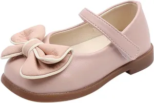 Flower Girl Ballet Flat?? Bow Ballerina Mary Jane Dress Shoes for Par??y School Wedding Baptism Elegant ??xfords