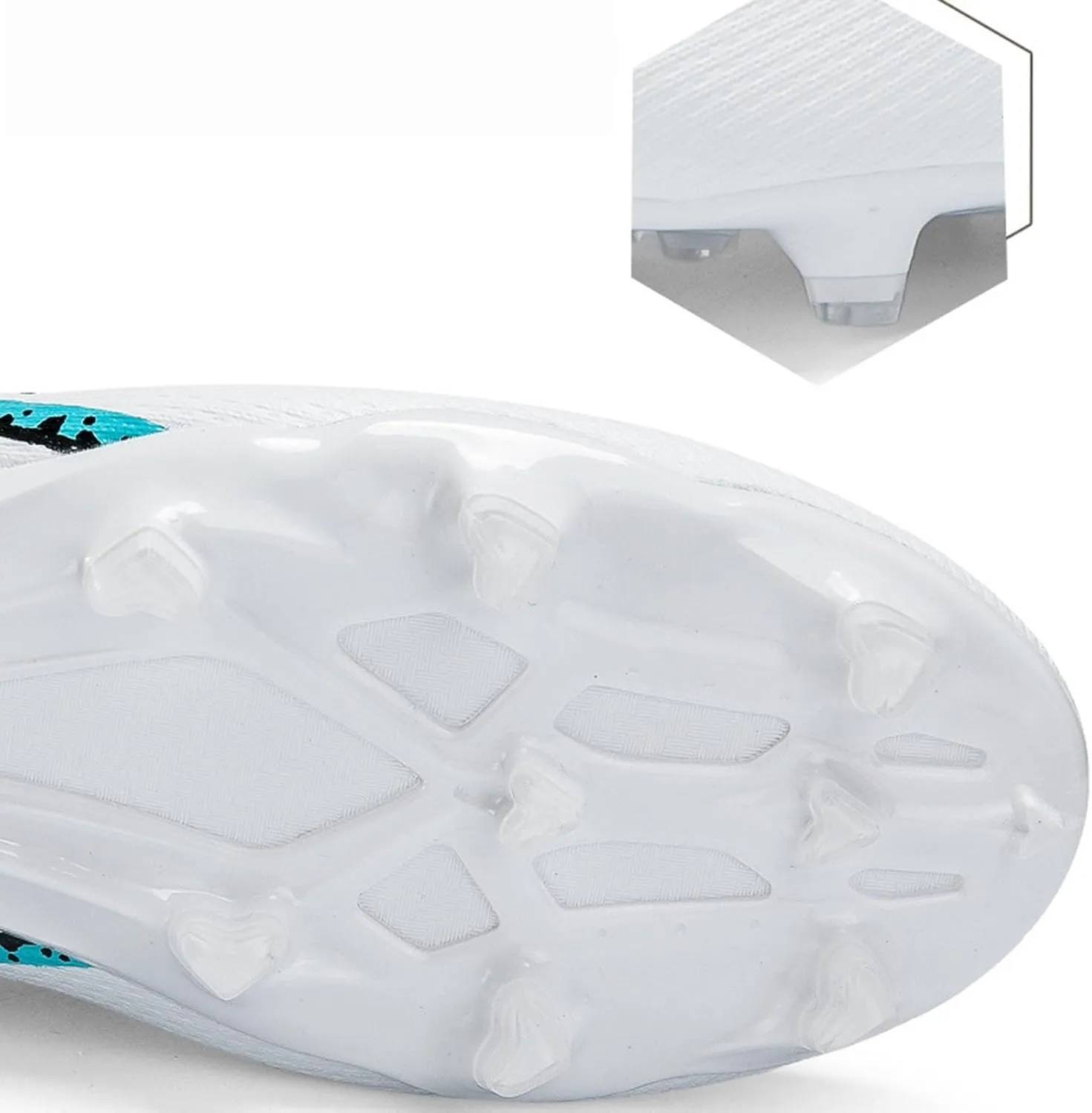Football Cleats Breathable Wide Fit, Soccer Cleats Shock Resistant Athletic Ground Unisex-Adult Sport Training