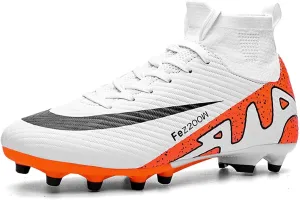 Football Cleats Breathable Wide Fit, Soccer Cleats Shock Resistant Athletic Ground Unisex-Adult Sport Training