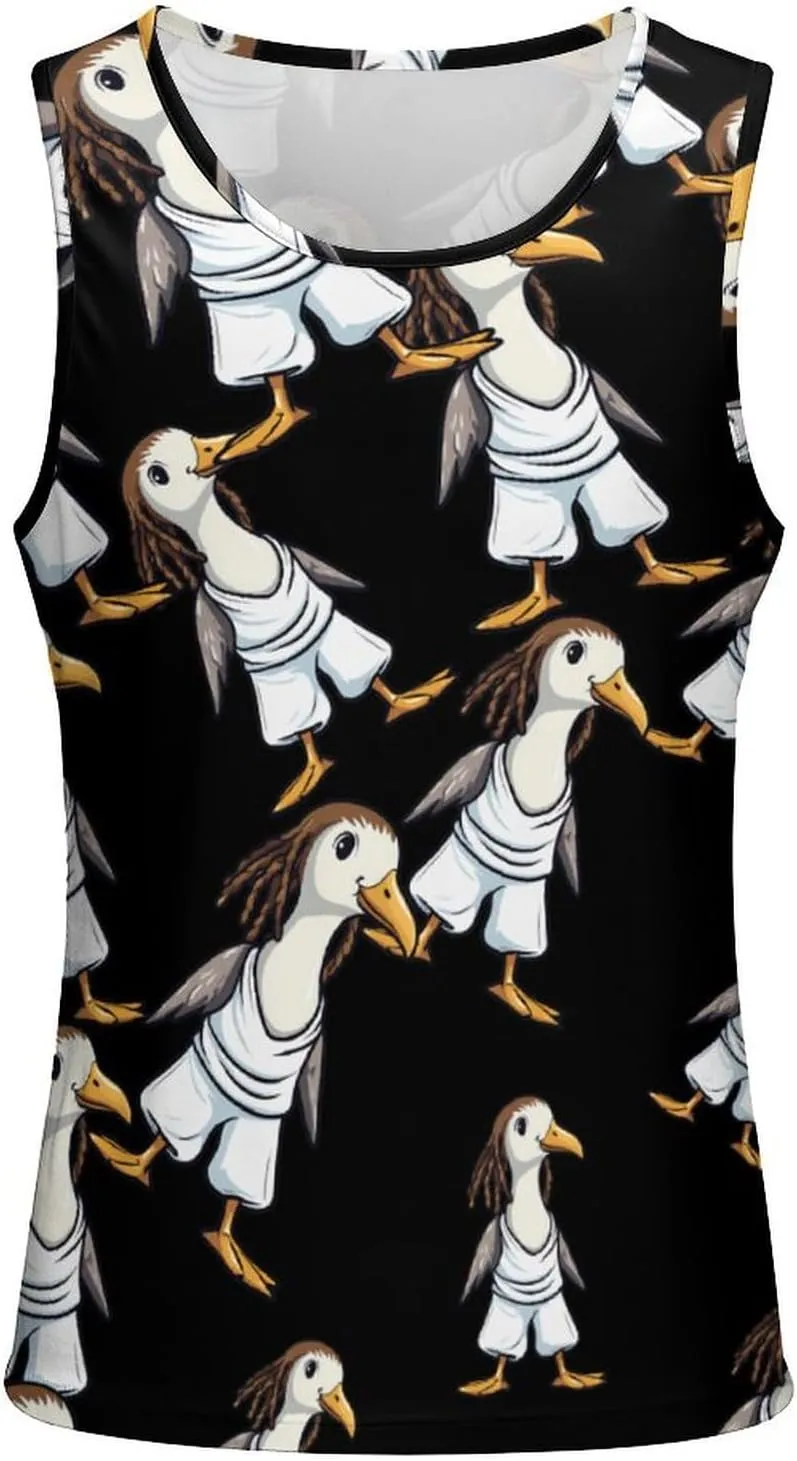 Funny Gooses Summer Men's Tank Tops Quick Dry Sleeveless Vest Workout T-Shirts Muscle Tee