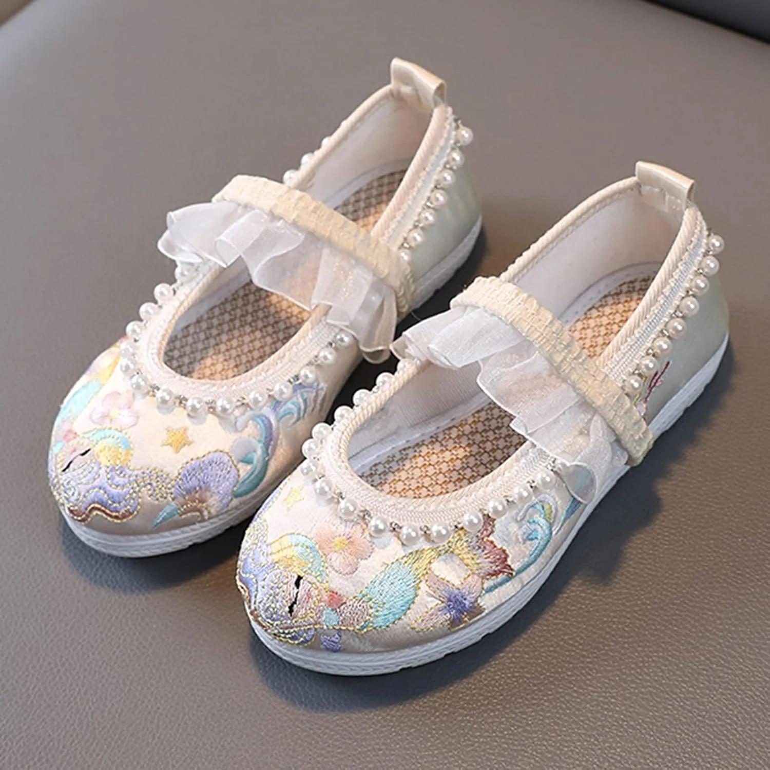 Girls Dress Shoes Princess Wedding Flower Shoe Adorable Girls Mary Jane Ballerina Flat Shoes