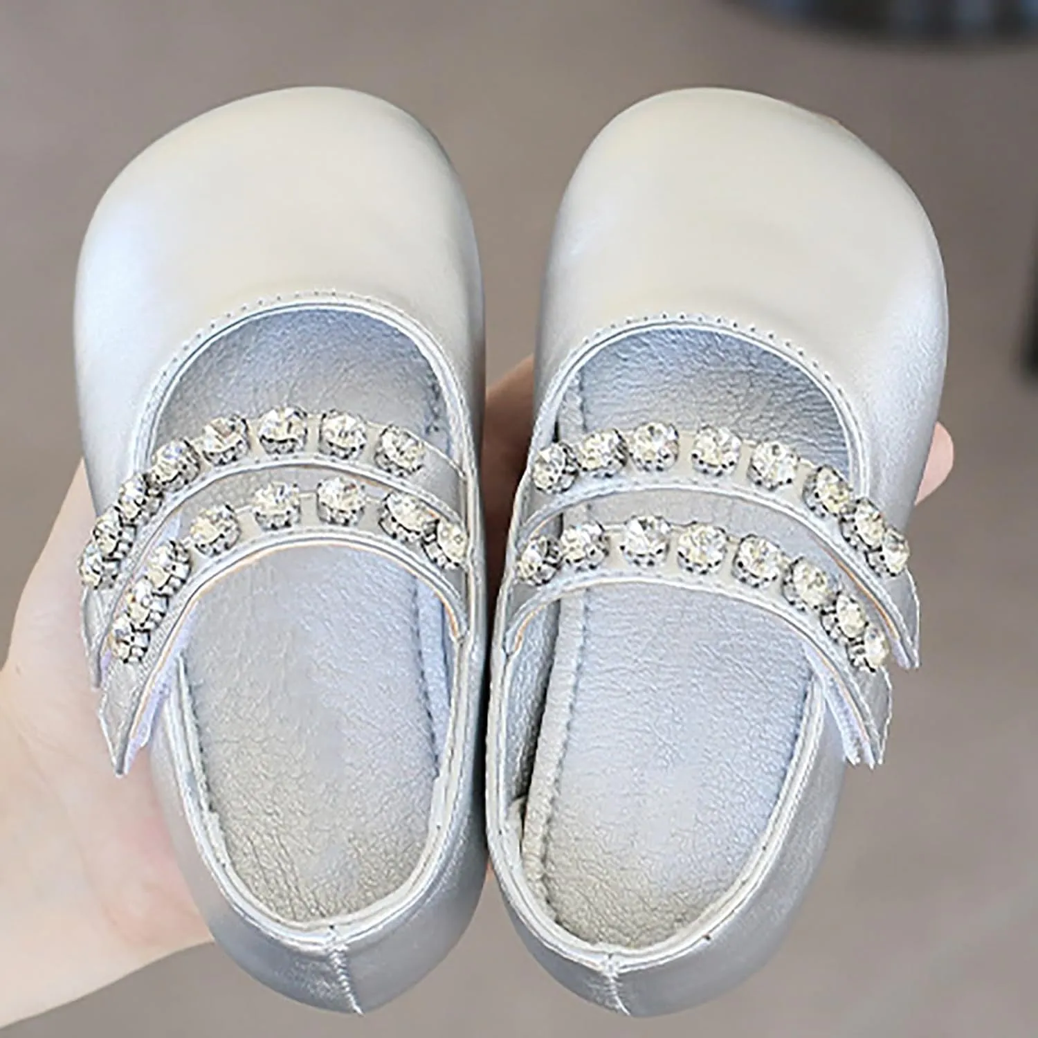 Girls Leather Flat Mary Jane Dress Shoes with Pearl Strap Kids Wedding Part School niform occasins Shoes