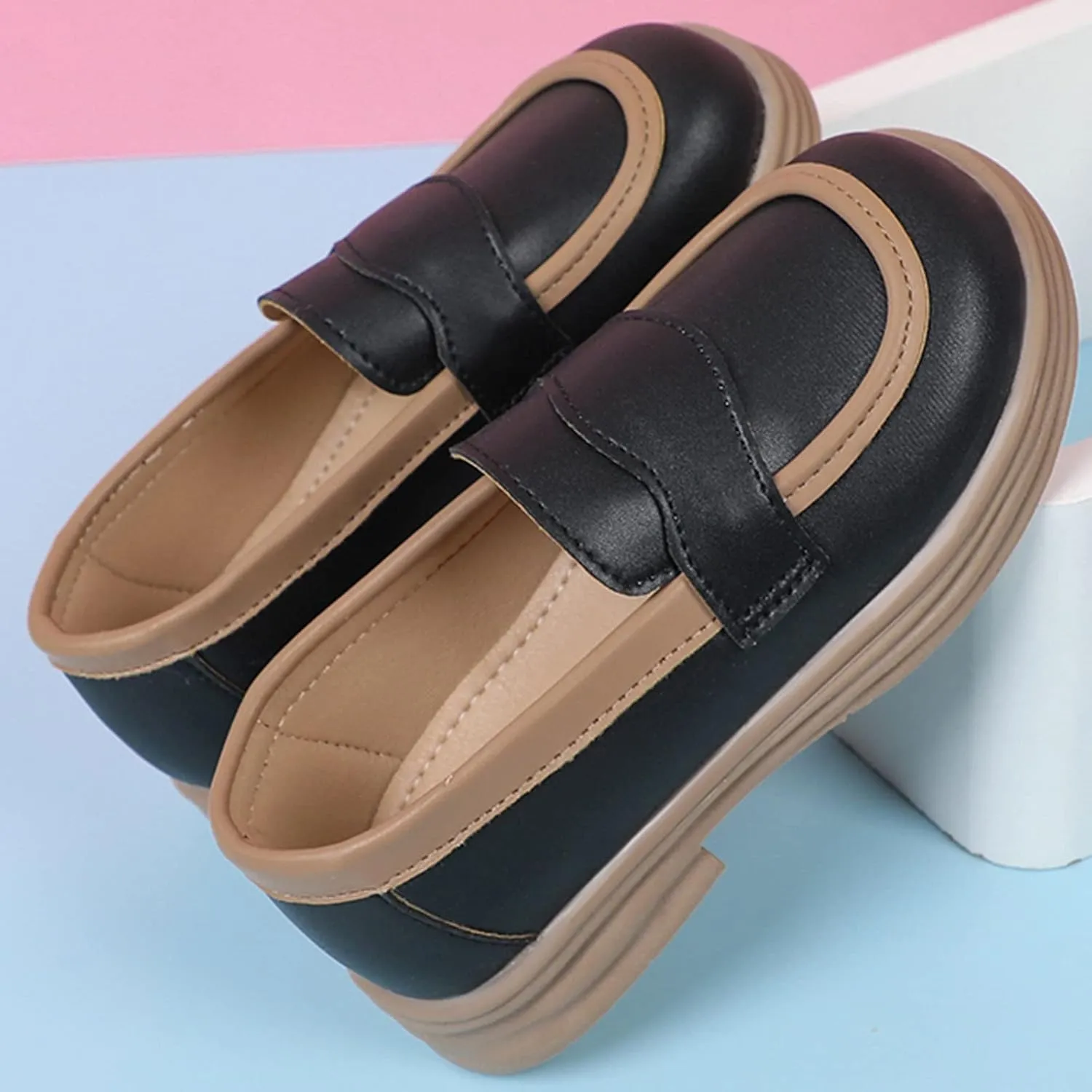 Girls School Mary Jane Shoes Chunky Heel Platform Slip On Fashion Casual Walking Shoes for Little Child 2t Girl Shoes