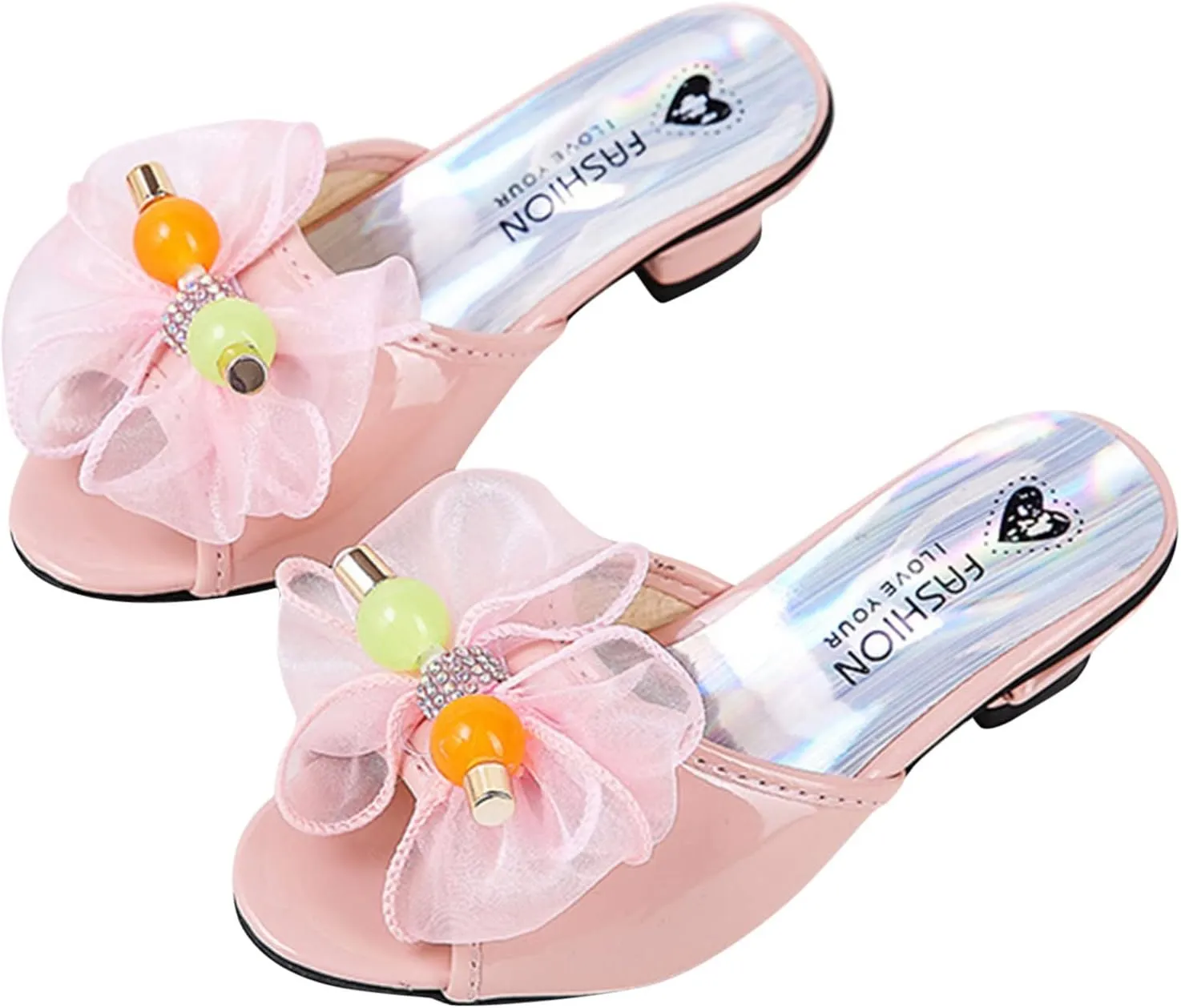 Girls Slippers Size 6 Big Girls Toddler Little Kid Girls Flower Crystal Pump Slippers for Girls Outdoor