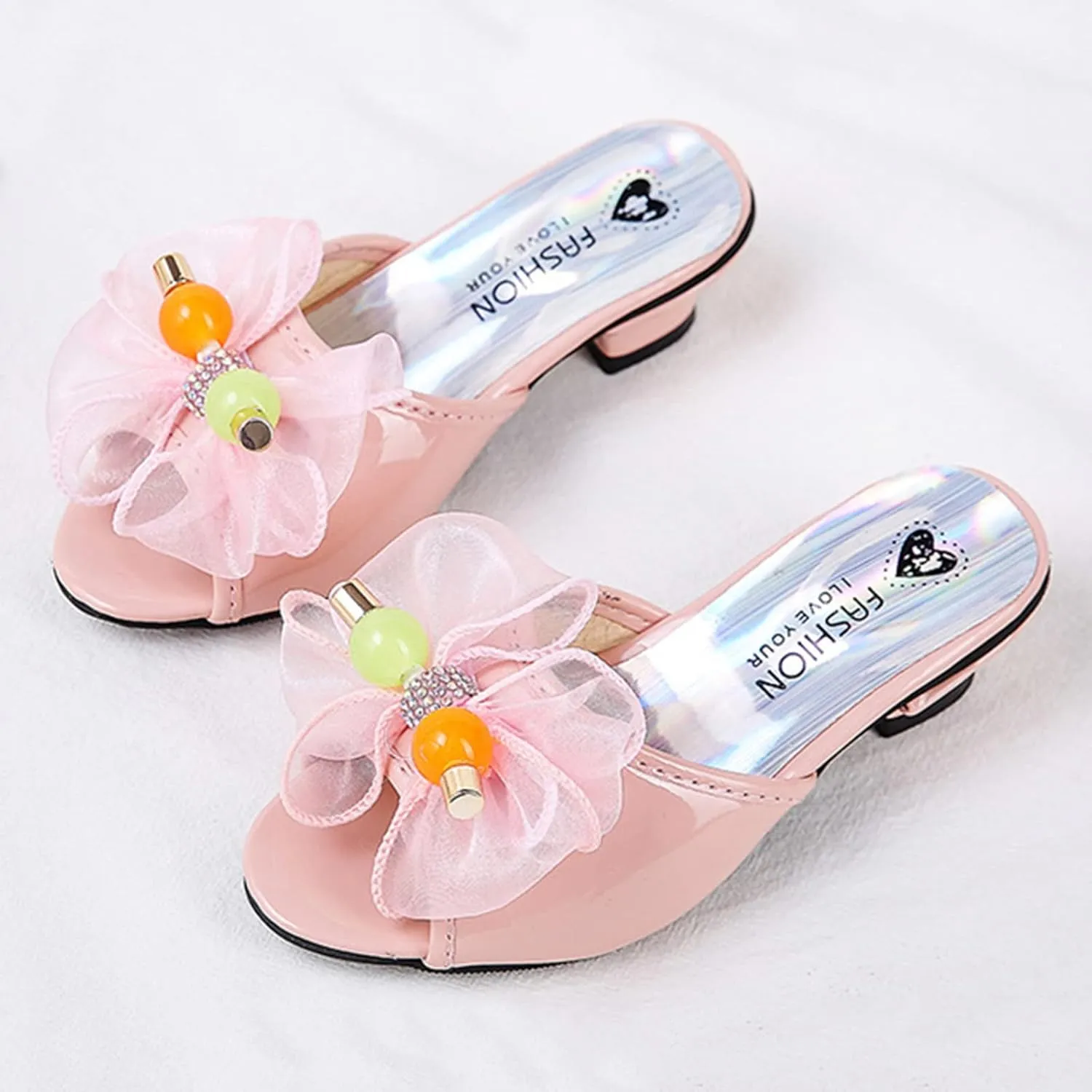 Girls Slippers Size 6 Big Girls Toddler Little Kid Girls Flower Crystal Pump Slippers for Girls Outdoor